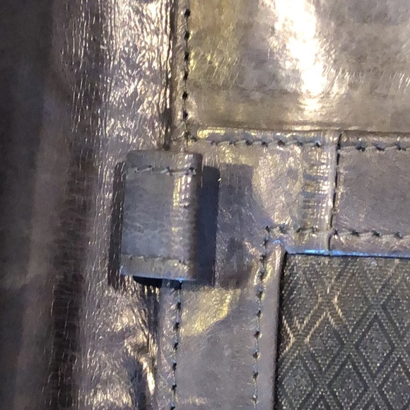 EEL SKIN WALLET Gray Card Slots Pen Holder Vintage Classic Magnet Closure EUC - Picture 9 of 11